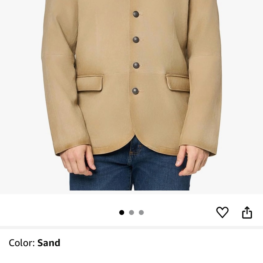 Tan Leather Jacket - Picture 3 of 3